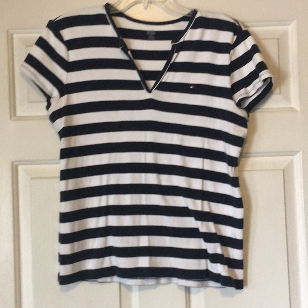 Navy and White Striped Tommy H
